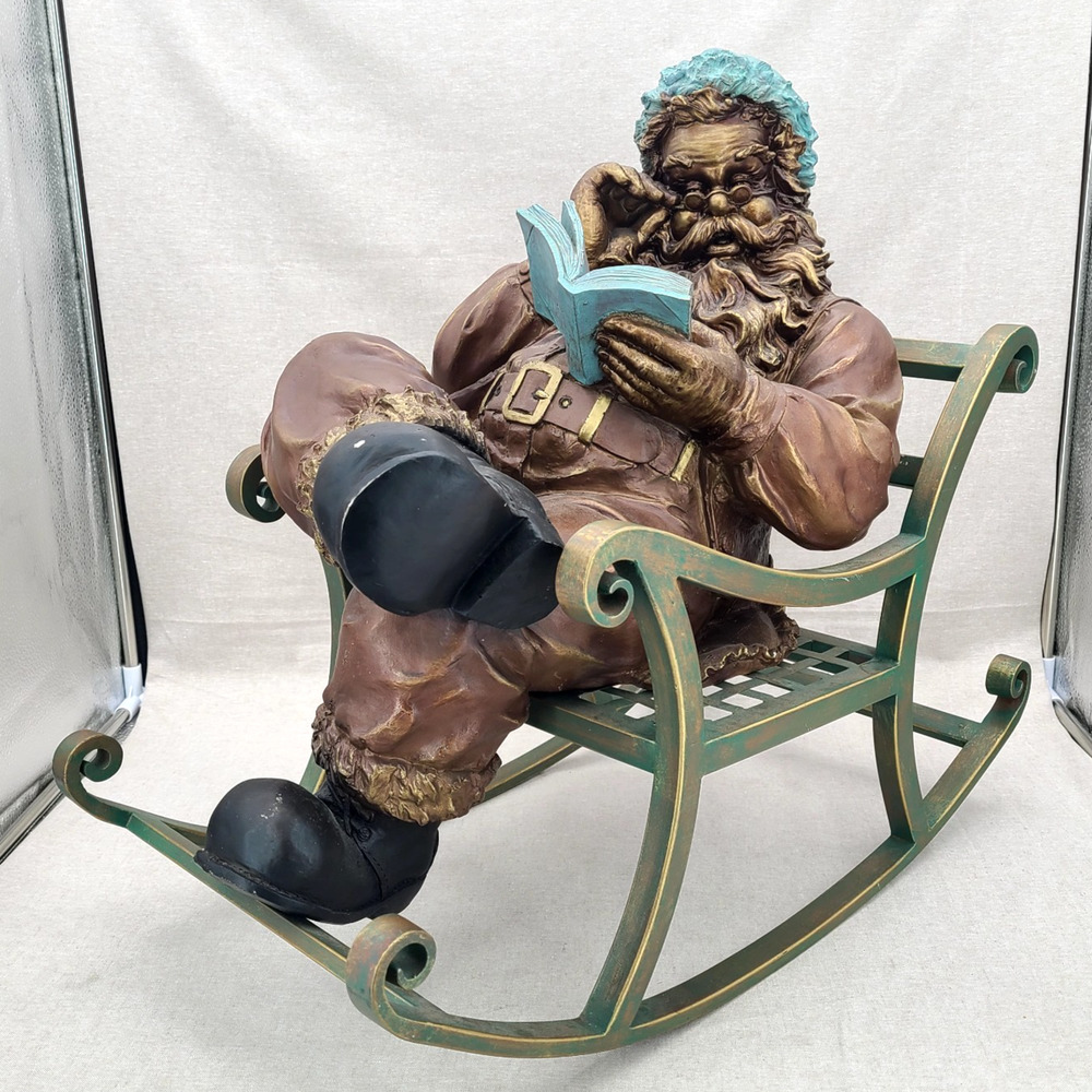Grandeur Noel Rocking Santa Sculpture Collectors Edition Christmas Decor 2003